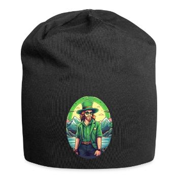 Lutin Trèfle de la Saint-Patrick - Bonnet en jersey - noir - Devant