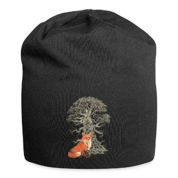 Forêt Arbre Renard Renards Conte de fées Conte de fées Personnage Enfant - Bonnet en jersey - noir - Devant