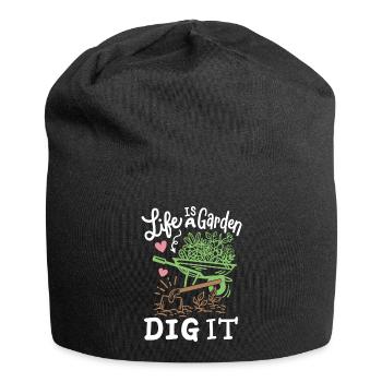Gartenarbeit Garten Gärtner - Jersey-Beanie - Schwarz - Vorne