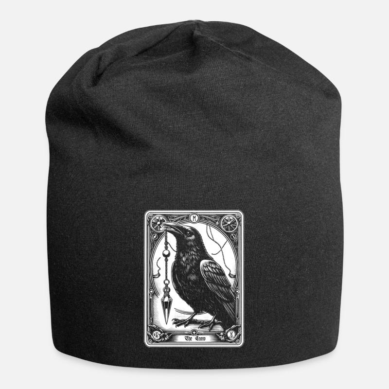 Corbeau Pendule Tarot - Bonnet en jersey - noir