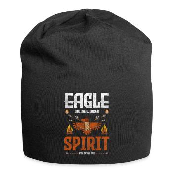 Aboriginal Feather Headdress - Jersey Beanie - black - Front