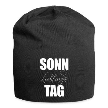 Sunday Favorite Day Heart - Jersey Beanie - black - Front