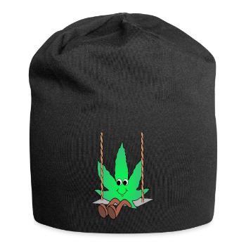Der Bloom - Weed Cannabis Stoned Hanf Marihuana - Jersey-Beanie - Schwarz - Vorne
