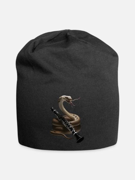 Schlange Klarinette - Jersey-Beanie - Schwarz