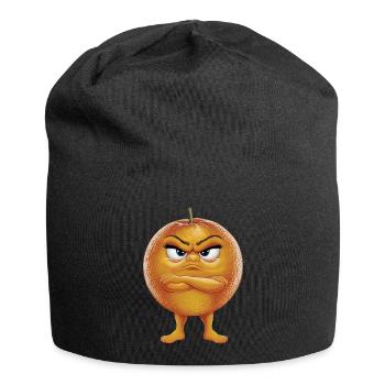 Orange - Jersey-Beanie - Schwarz - Vorne