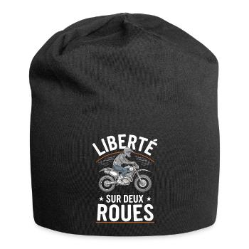 Liberté sur deux roues - Bonnet en jersey - noir - Devant