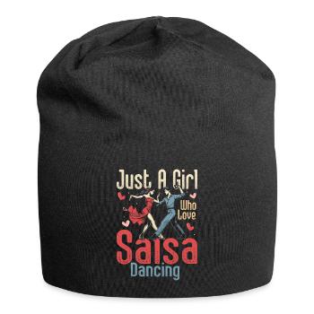 Juste une fille qui aime la salsa danser la musique latine Sal - Bonnet en jersey - noir - Devant