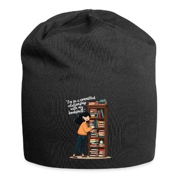 Rat de bibliothèque rat de bibliothèque sur une étagère - Bonnet en jersey - noir - Devant