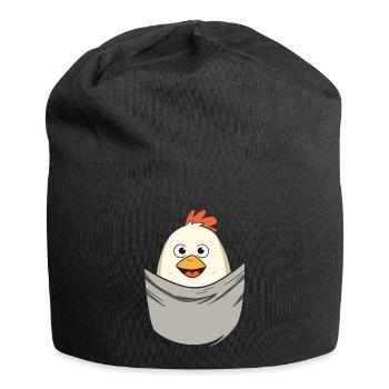 Chicken In Pocket - Jersey-Beanie - Schwarz - Vorne