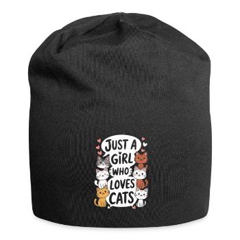 Dicton de chats mignons pour les femmes et les filles - Bonnet en jersey - noir - Devant
