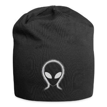 Alien Face - Jersey Beanie - black - Front