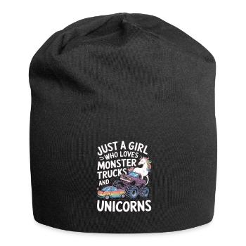 Monster Truck Einhorn Mädchen - Jersey-Beanie - Schwarz - Vorne