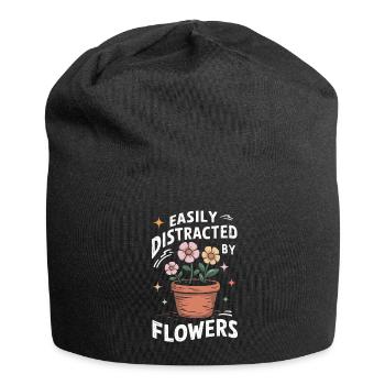 Garten Gartenarbeit Pflanzen Blumen - Jersey-Beanie - Schwarz - Vorne
