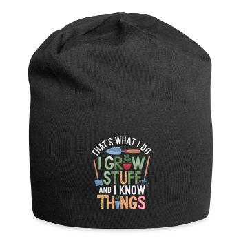 Garten Gartenarbeit Pflanzen Blumen - Jersey-Beanie - Schwarz - Vorne