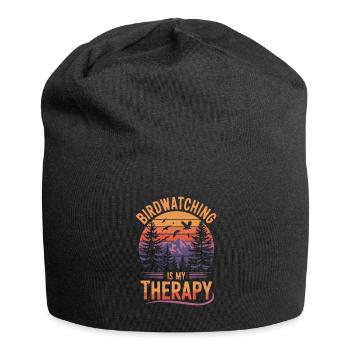 Bird Watching Ornithologist Birds Hiking Camping - Jersey Beanie - black - Front