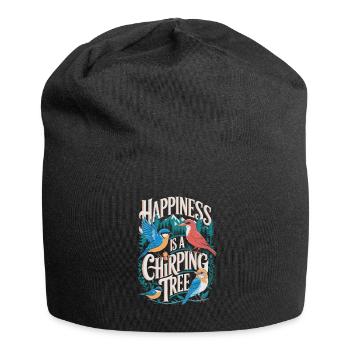 Bird Watching Ornithologist Birds Hiking Camping - Jersey Beanie - black - Front
