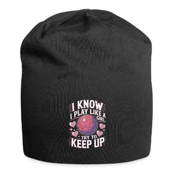 Handball Mädchen Frauen Spruch - Jersey-Beanie - Schwarz - Vorne