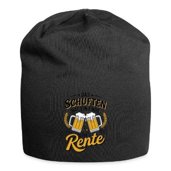 Das Schuften Hat Ein Ende, Es Lebe Die Rente - Jersey-Beanie - Schwarz - Vorne