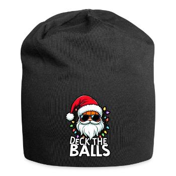 Basketball Im Weihnachtsmannkostüm "Deck The Balls - Jersey-Beanie - Schwarz - Vorne