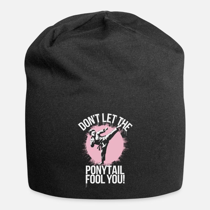 Ponytail mit Power - Jersey-Beanie - Schwarz