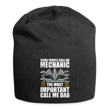 Some people call me mechanic - Bonnet en jersey - noir - Devant