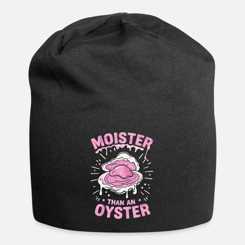 Saftige Auster - Jersey-Beanie - Schwarz