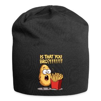 Pomme de terre rencontre frites - Bonnet en jersey - noir - Devant