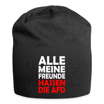 Tous mes amis détestent l’AfD - Bonnet en jersey - noir - Devant