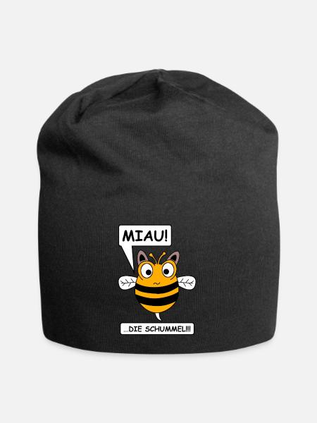 Die Schimmel | Hummel | lustige Bilder, Tierschutz - Jersey-Beanie - Schwarz