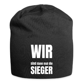 WIR sind dann mal der Sieger - Jersey-Beanie - Schwarz - Vorne