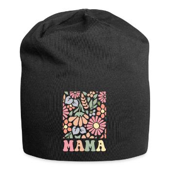 Mama Boho Flora - Jersey Beanie - black - Front