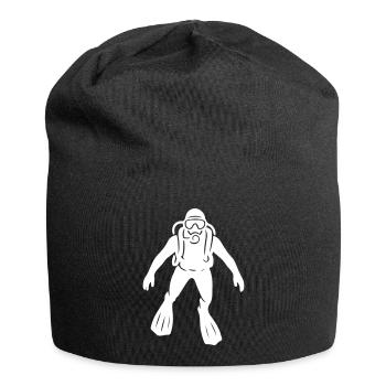 Taucher Apnoe - Jersey-Beanie - Schwarz - Vorne