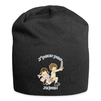 Ich kann nicht, ich spiele! - Jersey-Beanie - Schwarz - Vorne