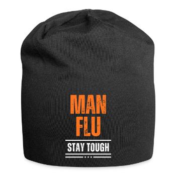 Bold Man Flu Stay Tough Statement - Jersey Beanie - black - Front
