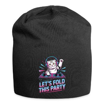 DJ Humor Animal Scottish Fold Chat - Jersey Beanie - black - Front