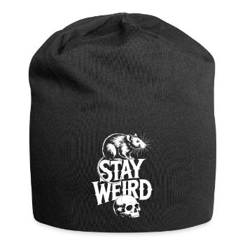 Stay Weird Ratte - Jersey-Beanie - Schwarz - Vorne