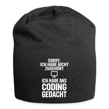 Entschuldigung Coding Kopf - Jersey-Beanie - Schwarz - Vorne