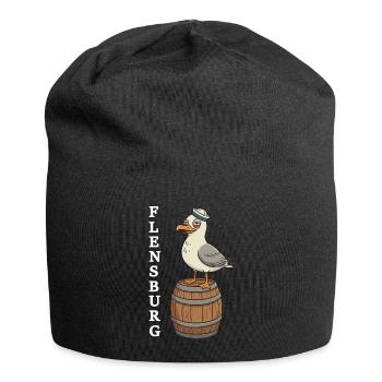 Flensburg Seagull Drunk - Jersey Beanie - black - Front