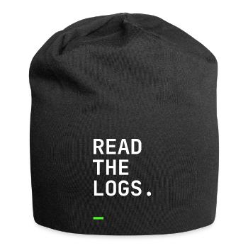 Read The Logs – Sysadmin IT Terminal Design - Jersey Beanie - black - Front