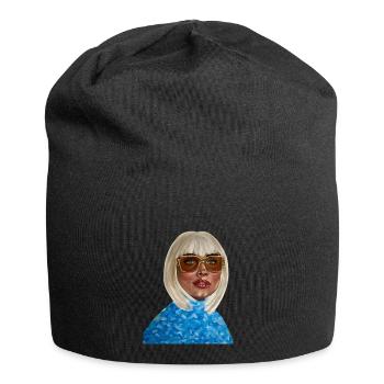 Von der Königin zur Prinzessin - Jersey-Beanie - Schwarz - Vorne