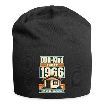 DDR Kind seit 1966, Datsche inklusive Geburtstag - Jersey Beanie - black - Front