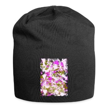 Neon Rosé Tie-Dye Swirl - Jersey Beanie - black - Front