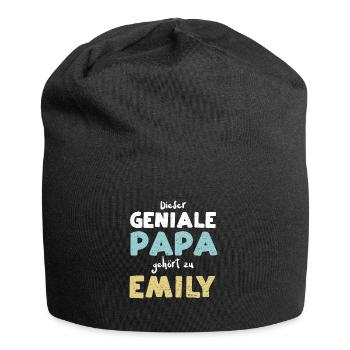 Dieser Geniale Papa Gehört Zu Emily - Jersey-Beanie - Schwarz - Vorne