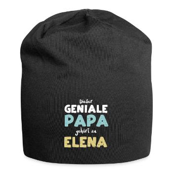 Dieser Geniale Papa Gehört Zu Elena - Jersey-Beanie - Schwarz - Vorne