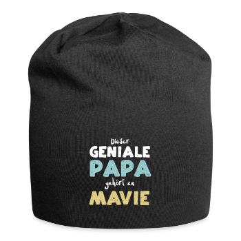 Dieser Geniale Papa Gehört Zu Mavie - Jersey-Beanie - Schwarz - Vorne