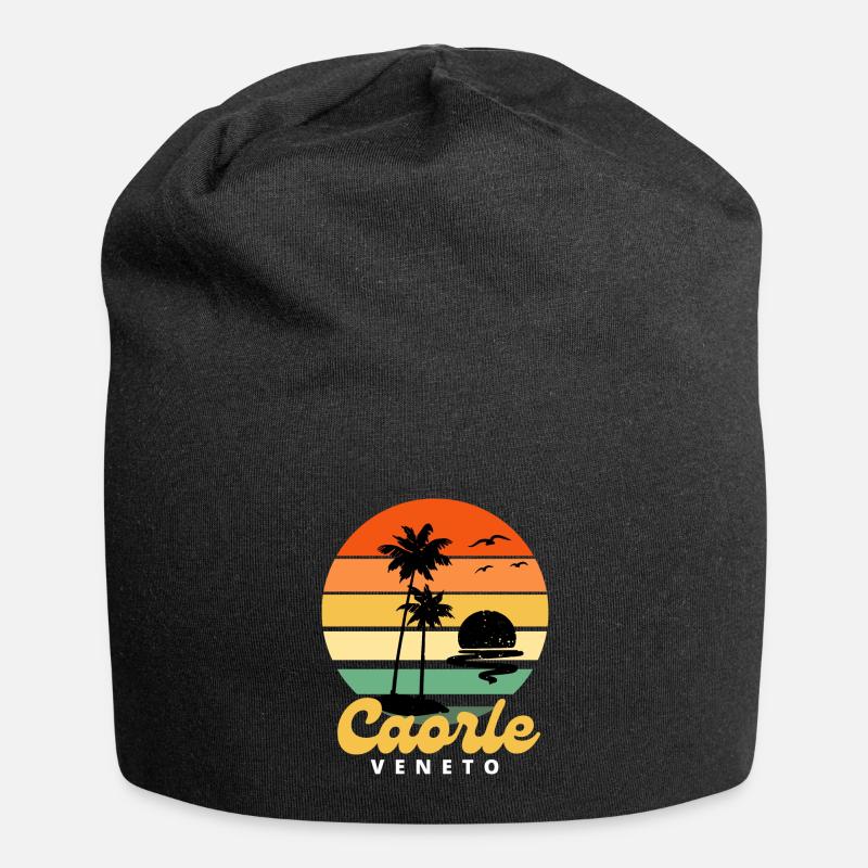 Italy Caorle Veneto Beach Vacation - Jersey-Beanie - Schwarz