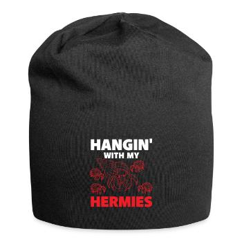 Abhängen mit meinen Hermies - Jersey-Beanie - Schwarz - Vorne