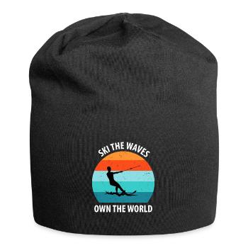 Wasserskier Wasserski Wasserskifahrer - Jersey-Beanie - Schwarz - Vorne