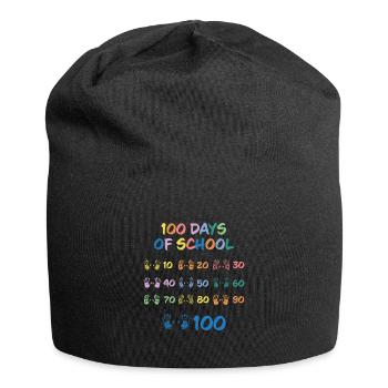 Happy 100 Day School Celebration Party - Jersey Beanie - black - Front