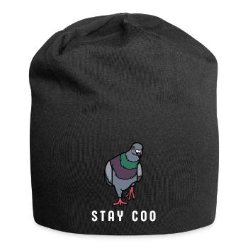 Stay Coo Bird | Funny Cool Pigeon Birding - Jersey Beanie - black - Front